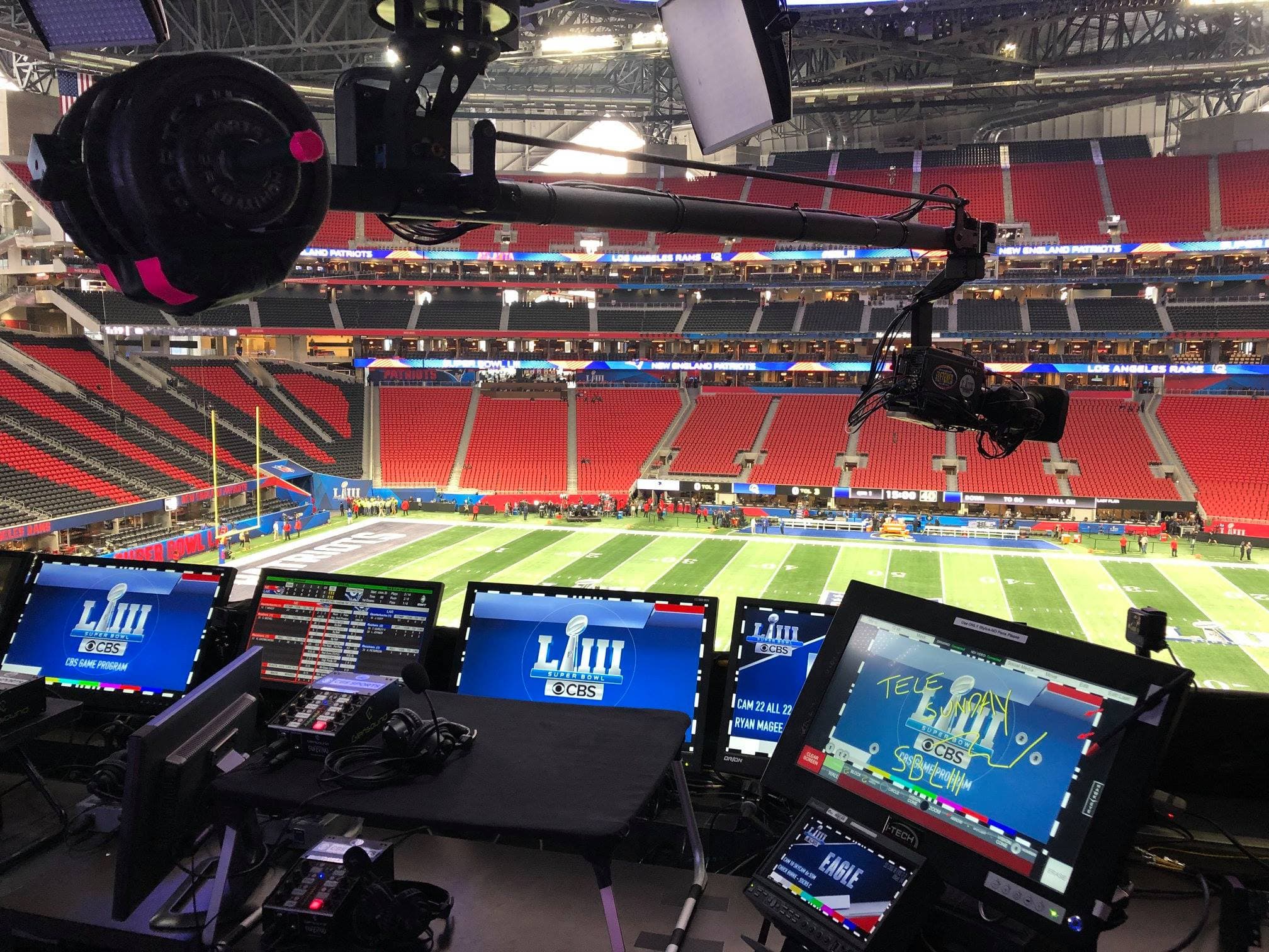 Superbowl Camera Production Booth